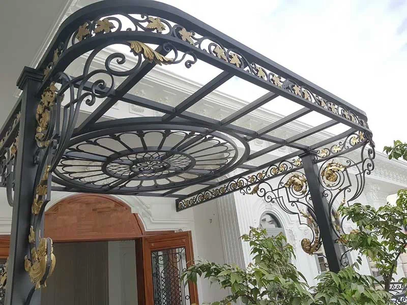 Dự án công trình mái hiên sắt nghệ thuật Tân Phú