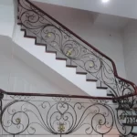 Mẫu thiết kế cầu thang sắt mỹ thuật - AH0105