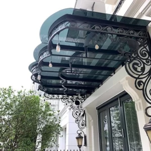 Mẫu thiết kế mái che sắt mỹ thuật - AH0404
