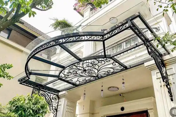 Mẫu Mái Kính Sắt Mỹ Thuật đẹp - Hình 40