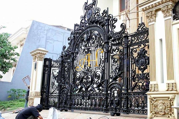 Mẫu Cổng Sắt Mỹ Thuật 4 Cánh Biệt Thự đẹp Nhất 2023