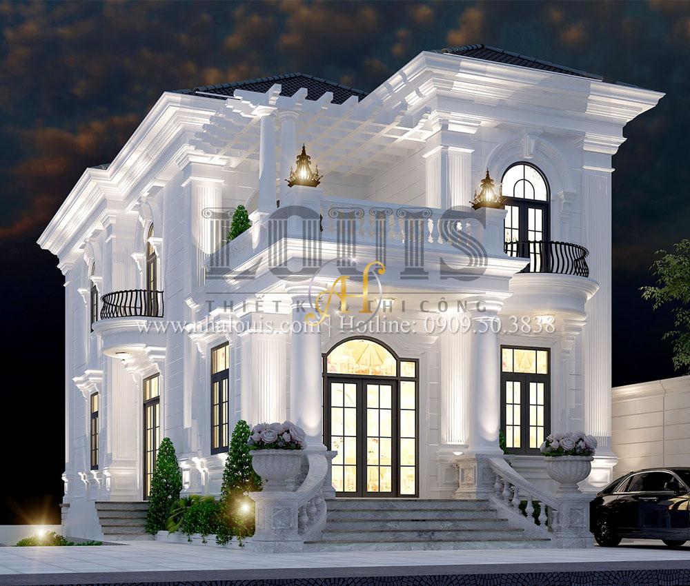 Mái kính sắt mỹ thuật đẹp cho biệt thự tân cổ điển