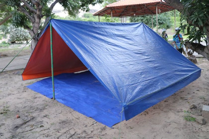 bạt xanh cam khổ 4m