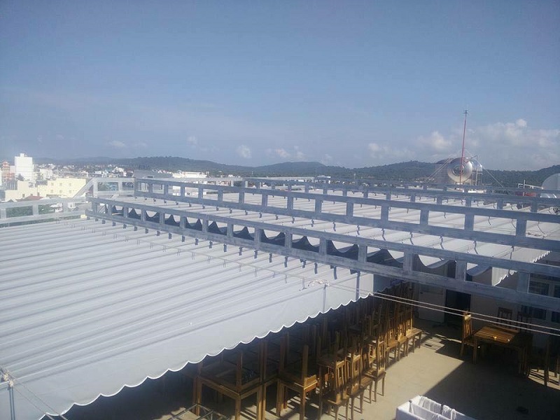 Mái che di động nhà hàng, quán nhậu mẫu đẹp 2025
